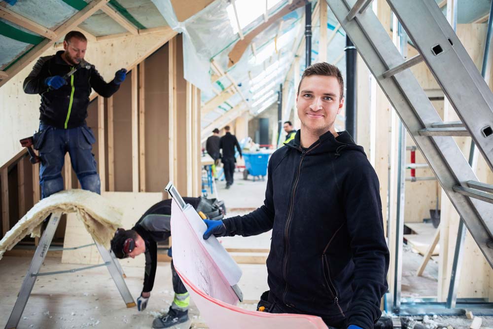 Elektriker på en arbetsplats